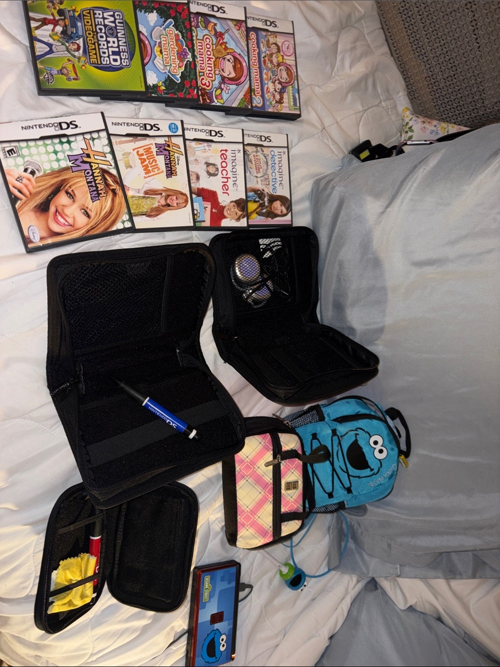 Nintendo DS Black Handheld with Cooking Mama 2 Game (Pink, Yellow, Blue accents)